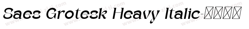 Saes Grotesk Heavy Italic字体转换
